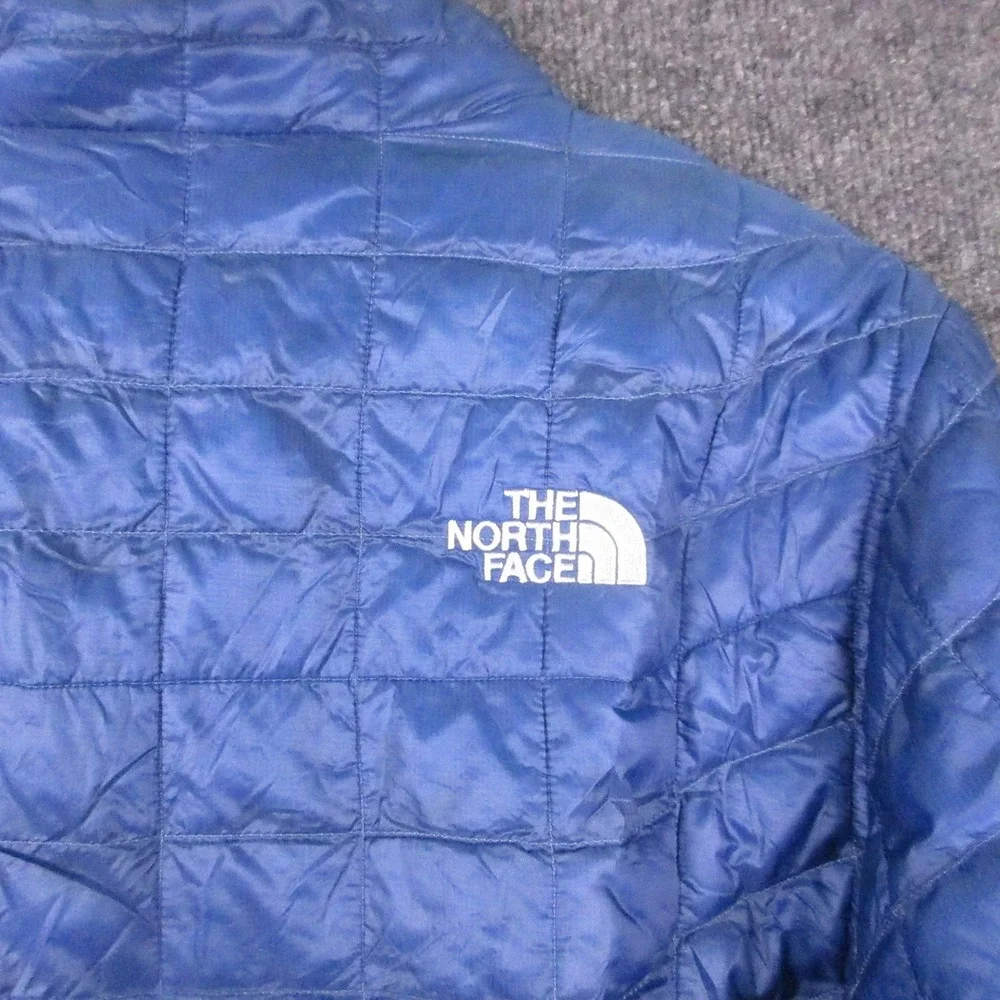 The North Face Jacket Mens Small Blue Thermoball Quilted Puffer Full Zip